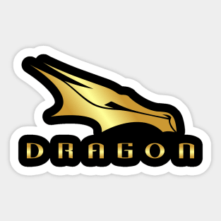 dragon spacex gold edition Sticker